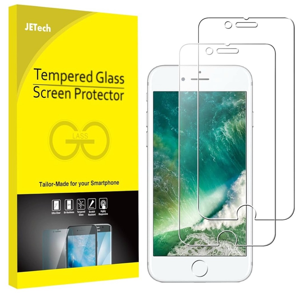 JETech iPhone 7, iPhone 8 Screen Protectors (2 pack)
